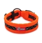 Preview: SOFTY Halsband | Länge: 40-46cm | Breite: 3,3cm | Farbe: orange/schwarz